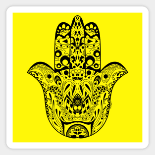 the Buddha hand in mandala floral pattern ecopop Magnet